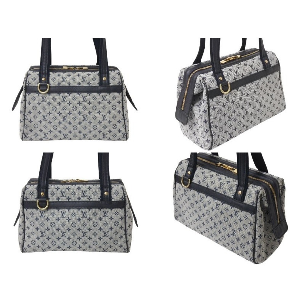 Louis Vuitton Josephine Navy Monogram Handbag Blue Gray
